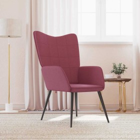 Sillón de relax de tela color rojo tinto en Sillones | Comprar online en Foro24