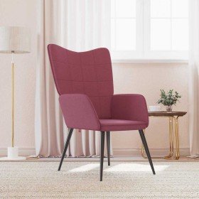 Sillón de relax de tela color rojo tinto en Sillones | Comprar online en Foro24