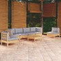 7-teiliges Gartenmöbel-Set und Kissen aus massivem Zirbenholz von , Gartensets - Ref: Foro24-3096201, Preis: 512,36 €, Rabatt: %