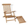 Liege aus massivem Teakholz mit Fußstütze von vidaXL, Liegen - Ref: Foro24-43800, Preis: 204,39 €, Rabatt: %