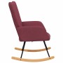Silla mecedora de tela rojo vino tinto en Mecedoras | Comprar online en Foro24
