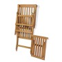 Liege aus massivem Teakholz mit Fußstütze von vidaXL, Liegen - Ref: Foro24-43800, Preis: 204,39 €, Rabatt: %
