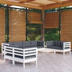 8-piece garden furniture set with solid pine wood cushions by , Garden sets - Ref: Foro24-3096269, Price: 718,67 €, Discount: %