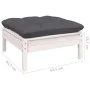 8-piece garden furniture set with white cushions, solid pine wood. by , Garden sets - Ref: Foro24-3096449, Price: 669,12 €, D...