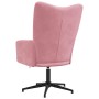 Sillón de relax de terciopelo rosa en Sillones | Comprar online en Foro24