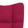 Sillón de relax de terciopelo rojo vino tinto en Sillones | Comprar online en Foro24