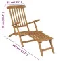 Liege aus massivem Teakholz mit Fußstütze von vidaXL, Liegen - Ref: Foro24-43800, Preis: 233,75 €, Rabatt: %