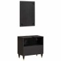 Juego de Muebles de Baño 2 pcs Negro Madera de mango maciza en Muebles de baño | Comprar online en Foro24