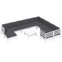 Gartenmöbel 11 Stück Kissen weißes Kiefernholz von , Gartensets - Ref: Foro24-3097038, Preis: 942,55 €, Rabatt: %