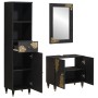 Juego de Muebles de Baño 3 pcs Negro Madera de mango maciza en Muebles de baño | Comprar online en Foro24