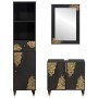 Juego de Muebles de Baño 3 pcs Negro Madera de mango maciza en Muebles de baño | Comprar online en Foro24