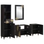 Juego de Muebles de Baño 4 pcs Negro Madera de mango maciza en Muebles de baño | Comprar online en Foro24