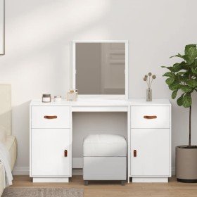 Tocador con espejo madera maciza de pino blanco Tocador con espejo madera maciza de pino blanco