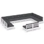 Garden furniture set 12 pieces with white cushions solid pine wood by , Garden sets - Ref: Foro24-3097224, Price: 977,29 €, D...