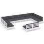 Muebles de jardín 12 pzas y cojines blanco madera maciza pino de , Conjuntos de jardín - Ref: Foro24-3097224, Precio: 976,87 €