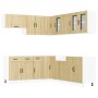Mueble cocina Kalmar roble sonoma 11 pzas madera contrachapada en Armarios de cocina | Comprar online en Foro24
