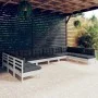 Muebles de jardín 10 pzas con cojines blanco madera maciza pino de , Conjuntos de jardín - Ref: Foro24-3097188, Precio: 825,6...
