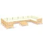 Gartenmöbel 11 Stück Kissen aus Zirbenholz cremefarben von , Gartensets - Ref: Foro24-3097337, Preis: 856,24 €, Rabatt: %