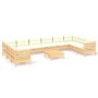 Gartenmöbel 11 Stück Kissen aus Zirbenholz cremefarben von , Gartensets - Ref: Foro24-3097337, Preis: 885,73 €, Rabatt: %
