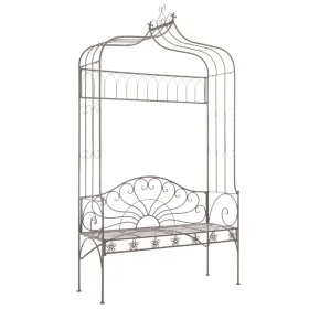Banco de jardín metal marrón envejecido 122 cm de vidaXL, Bancos de jardín - Ref: Foro24-45435, Precio: 231,56 €, Descuento: %