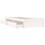 Weißer Bettrahmen mit Schubladen 100x200 cm von , Betten und Lattenroste - Ref: Foro24-3103469, Preis: 210,73 €, Rabatt: %