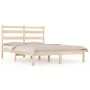 Solid pine wood bed frame 140x190 cm by , Beds and slatted bases - Ref: Foro24-3103628, Price: 104,99 €, Discount: %