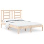 Solid pine wood bed frame 140x200 cm by , Beds and slatted bases - Ref: Foro24-3104348, Price: 115,78 €, Discount: %