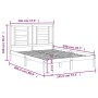 Solid pine wood bed frame 140x200 cm by , Beds and slatted bases - Ref: Foro24-3104348, Price: 115,78 €, Discount: %