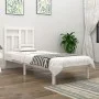 Massiver Bettrahmen aus weißem Kiefernholz, 90 x 190 cm von , Betten und Lattenroste - Ref: Foro24-3104509, Preis: 85,09 €, R...