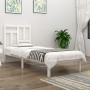 Massiver Bettrahmen aus weißem Kiefernholz, 90 x 190 cm von , Betten und Lattenroste - Ref: Foro24-3104509, Preis: 86,16 €, R...
