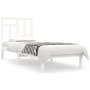 Massiver Bettrahmen aus weißem Kiefernholz, 90 x 190 cm von , Betten und Lattenroste - Ref: Foro24-3104509, Preis: 85,09 €, R...