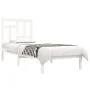 Massiver Bettrahmen aus weißem Kiefernholz, 90 x 190 cm von , Betten und Lattenroste - Ref: Foro24-3104509, Preis: 85,09 €, R...