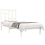 Massiver Bettrahmen aus weißem Kiefernholz, 90 x 190 cm von , Betten und Lattenroste - Ref: Foro24-3104509, Preis: 86,16 €, R...