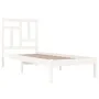 Massiver Bettrahmen aus weißem Kiefernholz, 90 x 190 cm von , Betten und Lattenroste - Ref: Foro24-3104509, Preis: 85,09 €, R...