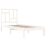 Massiver Bettrahmen aus weißem Kiefernholz, 90 x 190 cm von , Betten und Lattenroste - Ref: Foro24-3104509, Preis: 86,16 €, R...