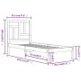 Massiver Bettrahmen aus weißem Kiefernholz, 90 x 190 cm von , Betten und Lattenroste - Ref: Foro24-3104509, Preis: 85,09 €, R...