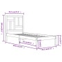 Massiver Bettrahmen aus weißem Kiefernholz, 90 x 190 cm von , Betten und Lattenroste - Ref: Foro24-3104509, Preis: 86,16 €, R...