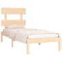 Solid wood bed frame 90x190 cm by , Beds and slatted bases - Ref: Foro24-3104638, Price: 79,36 €, Discount: %