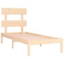 Solid wood bed frame 90x190 cm by , Beds and slatted bases - Ref: Foro24-3104638, Price: 79,36 €, Discount: %