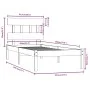 Solid wood bed frame 90x190 cm by , Beds and slatted bases - Ref: Foro24-3104703, Price: 78,32 €, Discount: %