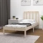Solid pine wood bed frame 90x190 cm by , Beds and slatted bases - Ref: Foro24-3105036, Price: 80,59 €, Discount: %