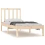 Solid pine wood bed frame 90x190 cm by , Beds and slatted bases - Ref: Foro24-3105036, Price: 80,59 €, Discount: %