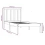 Solid pine wood bed frame 90x190 cm by , Beds and slatted bases - Ref: Foro24-3105036, Price: 80,59 €, Discount: %