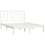 Massives Bettgestell aus weißem Kiefernholz, 120 x 190 cm von , Betten und Lattenroste - Ref: Foro24-3105131, Preis: 118,98 €...