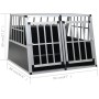 Jaula de perro con puerta doble 94x88x69 cm de vidaXL, Casetas para perros - Ref: Foro24-170665, Precio: 217,06 €, Descuento: %