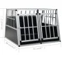 Jaula de perro con puerta doble 94x88x69 cm de vidaXL, Casetas para perros - Ref: Foro24-170665, Precio: 196,64 €, Descuento: %