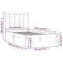 Solid pine wood bed frame 90x190 cm by , Beds and slatted bases - Ref: Foro24-3105125, Price: 78,05 €, Discount: %