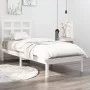 White solid wood single bed frame 90x190 cm by , Beds and slatted bases - Ref: Foro24-3105436, Price: 85,10 €, Discount: %