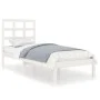 White solid wood single bed frame 90x190 cm by , Beds and slatted bases - Ref: Foro24-3105436, Price: 85,10 €, Discount: %