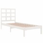 Weißer Einzelbettrahmen aus Massivholz, 90 x 190 cm von , Betten und Lattenroste - Ref: Foro24-3105436, Preis: 86,20 €, Rabat...
